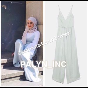 zara limited edition satin jumpsuit